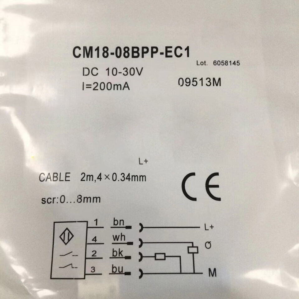 new SICK CM18-08BPP-EC1 Proximity Sensor One CM1808BPPEC1 - SICK