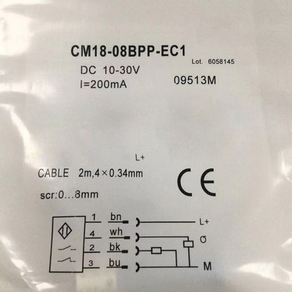 new SICK CM18-08BPP-EC1 Proximity Sensor One CM1808BPPEC1 - SICK