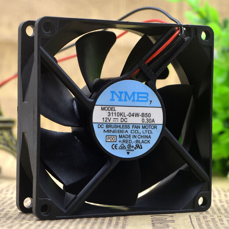 new 1PC 2-wire Double Ball Cooling Fan 3110KL-04W-B50 12V 0.30A 8CM 80*80*25MM 8025 - SIGMATECH