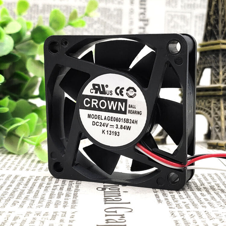 new 1PC 6CM 3-pin cooling fan AGE06015B24H DC24V 3.84W 6015 - AGE