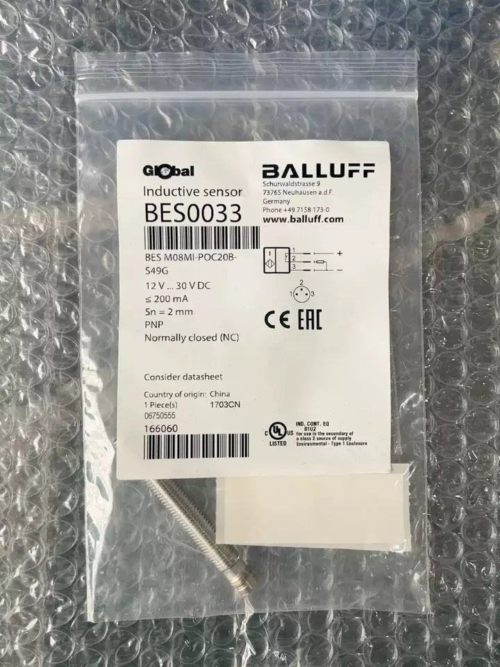 new 1PC BALLUFF BES0033 BES M08MI-POC20B-S49G Inductive Sensor - BALLUFF