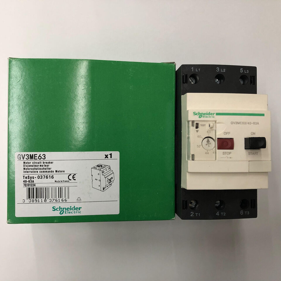 1PC Schneider GV3-ME63 Circuit Breaker, 40-63A, Box - SCHNEIDER ELECTRIC