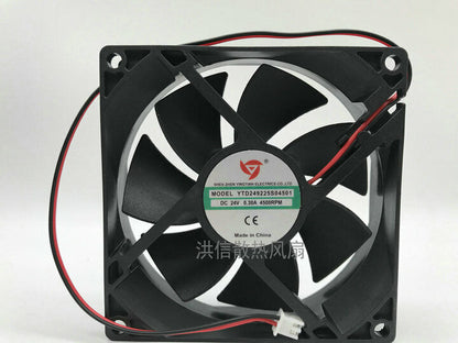 1PCS 24V 0.30A Fan 4500RPM 9225 9CM 2 Pin - KOEED