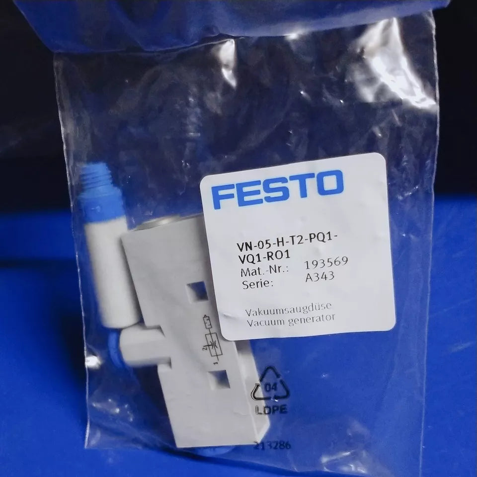new Festo VN-05-H-T2-PQ1-VQ1-RO1 193569 Vacuum Generator One - FESTO