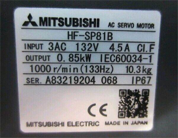 new 1PC Mitsubishi HF-SP81B Servo Motor HFSP81B ping - MITSUBISHI