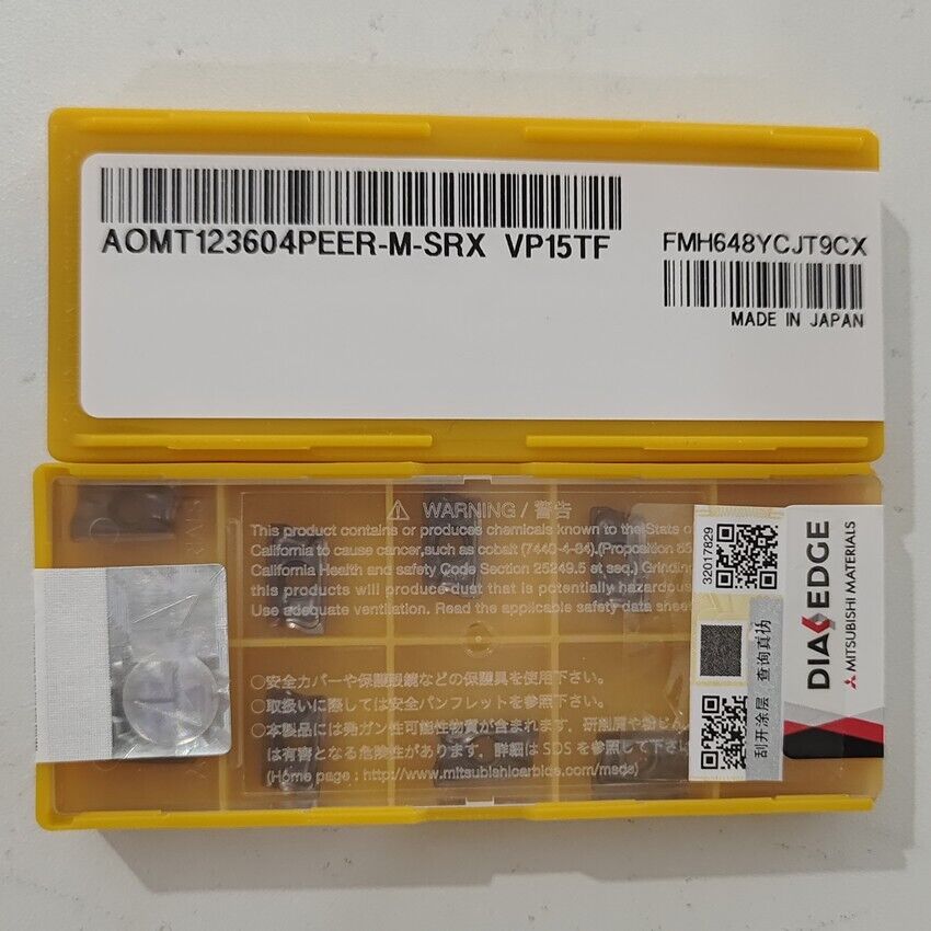 new 10pcs/box Mitsubishi AOMT123604PEER-M VP15TF Carbide Inserts - MITSUBISHI