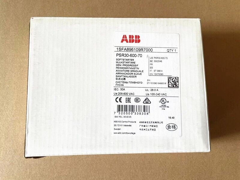 new ABB PSR30-600-70 1SFA896109R7000 Soft Starter Expeidted Ship - ABB
