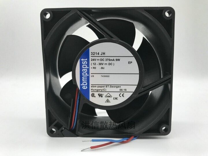 used 1 PCS  9W 92*92*38mm inverter cooling fan equipment Fan 3214JH DC24V 375MA