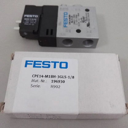 Festo CPE14M1BH3GLS1/8 Solenoid Valve for PLC Control System, High Precision Oil-Actuated 1/8 inch Port, 196930 - FESTO
