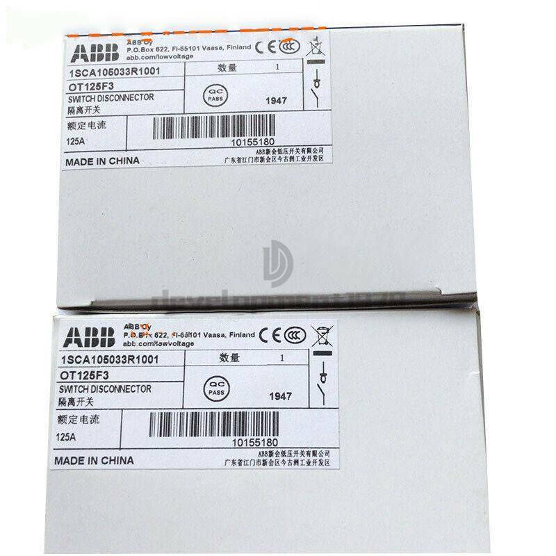 new ONE ABB OT125F3 125A 1SCA105033R1001 Non-fusible Switch Diconnector - ONE ABB