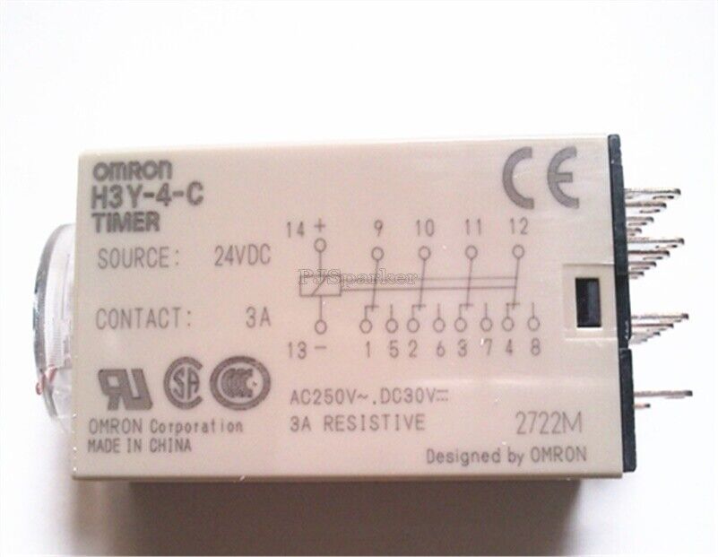 new Omron H3Y-4-C 24VDC Timer One H3Y4C - OMRON