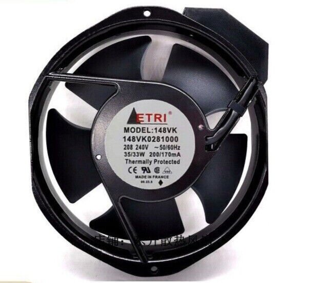 new 1PC MODEL THERMALLY PROTECTED Aluminum frame AC fan 148VK0282030 208 240V