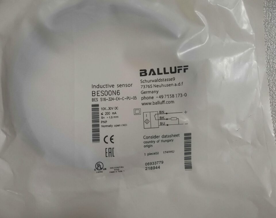 Professional 1PC BALLUFF BES 516-324-E4-C-PU-05 Sensor with High Sensitivity and Durable Construction - BALLOFF
