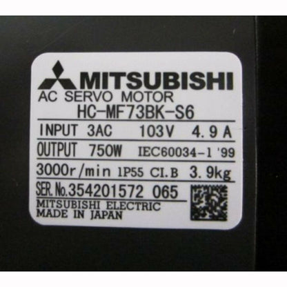 new 1PC Mitsubishi HC-MF73BK-S6 Servo Motor In Box ping - MITSUBISHI