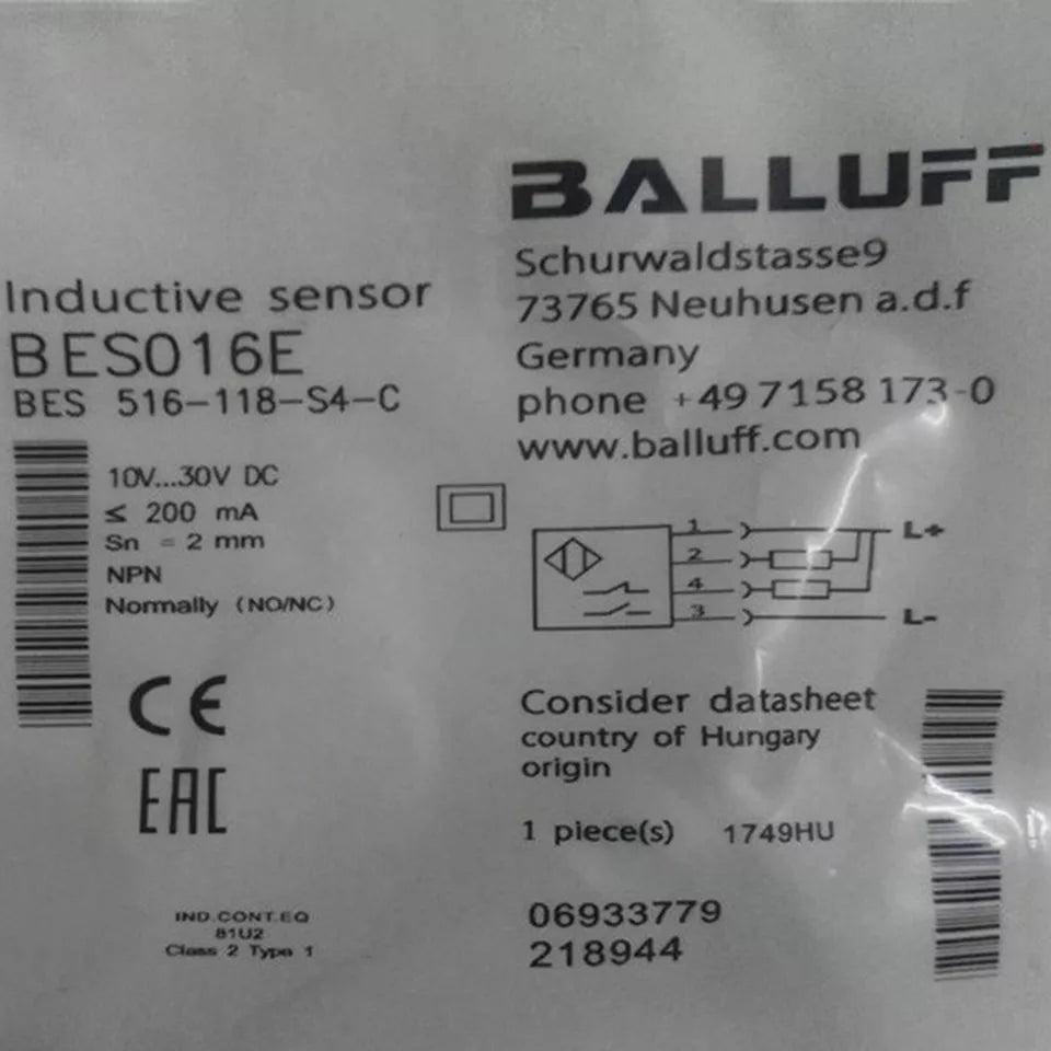 new 1PC BALLUFF BES 516-118-S4-C Proximity Sensor BES516118S4C - KOEED