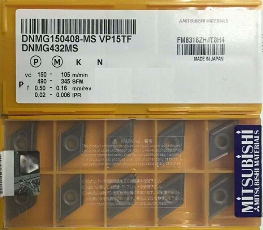 new 10pcs/box Mitsubishi DNMG150408-MS VP15TF Carbide Inserts - MITSUBISHI