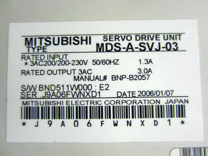 new 1PC Mitsubishi MDS-A-SVJ-03 Servo Drive MDSASVJ03 In Box ping - MITSUBISHI