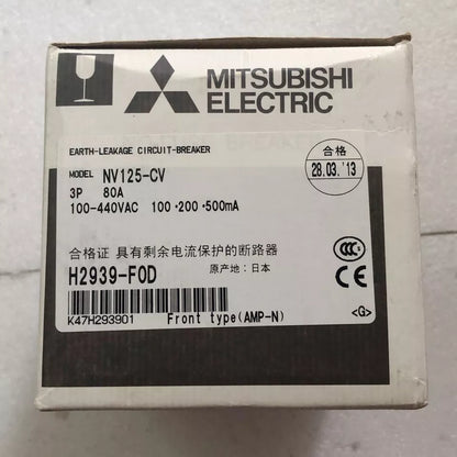 new Mitsubishi NV125-CV 3P 80A Circuit Breaker One NV125CV - MITSUBISHI