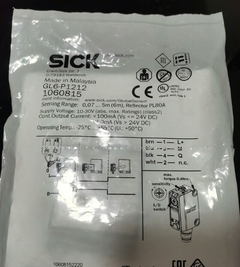 new 1PC Sick GL6-P1212 Photoelectric Sensor GL6P1212 - SICK