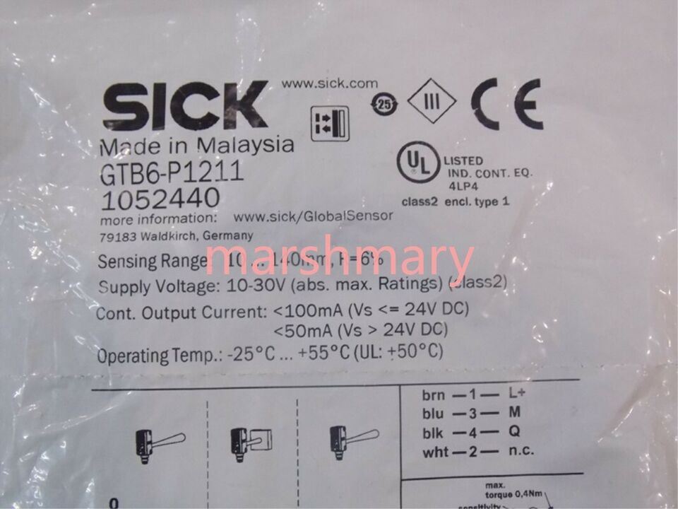 SICK GTB6-P1211 Photoelectric Sensor (GTB6P1211) - SICK