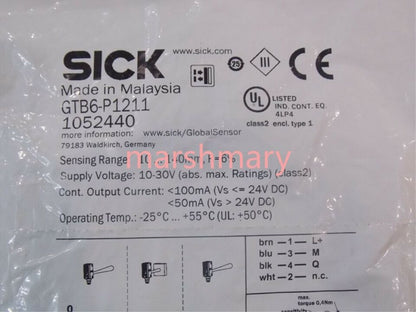 SICK GTB6-P1211 Photoelectric Sensor (GTB6P1211) - SICK