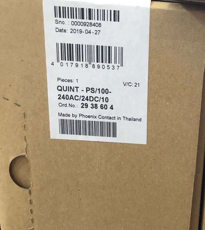 Phoenix Contact QUINT-PS-100-240AC/24DC/10 2938604 Switching Power - High-Power Switching Regulator with 100W Output and 24V DC Input - PHOENIX CONTACT