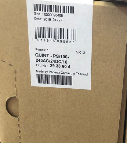 Phoenix Contact QUINT-PS-100-240AC/24DC/10 2938604 Switching Power - High-Power Switching Regulator with 100W Output and 24V DC Input - PHOENIX CONTACT