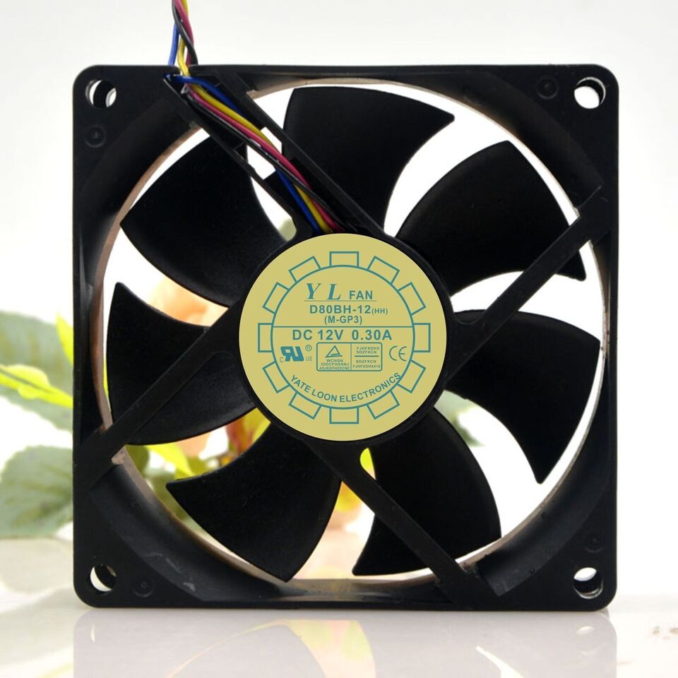 new 1PC 12V 0.30A 3-wire Cpu Power Inverter Cooling Fan D80BH-12(HH) - ELECTRONIX