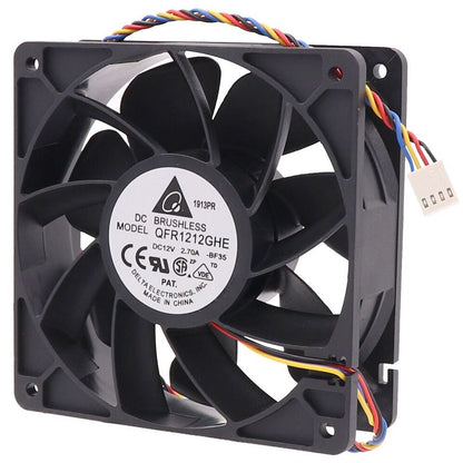new 1PC For High Speed GPU Cooling Fan 120X120X38mm DC 12V 2.7A 4wires QFR1212GHE - KOEED