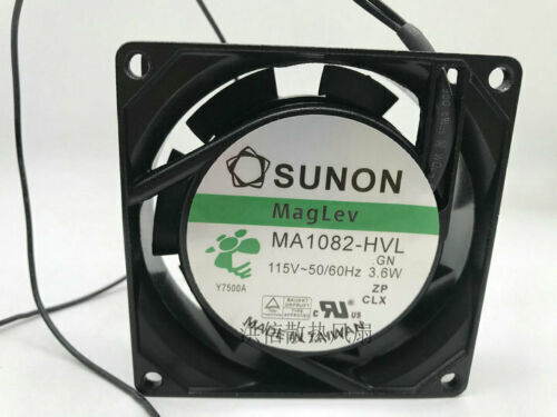 new 1 PCS 80*80*25MM 2 WIRE Fan MA1082-HVL.GN AC 115V 3.6W - ABC ELECTRONICS