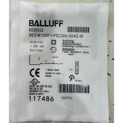 1 PC BALLUFF Proximity Switch M12MF1-PSC30A-S04G-W - BALLUFF