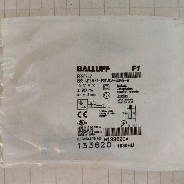 1 PC BALLUFF Proximity Switch M12MF1-PSC30A-S04G-W - BALLUFF
