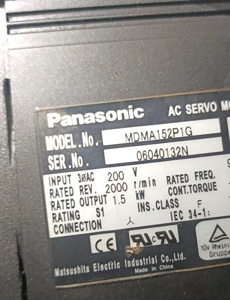 Panasonic MDMA152P1G Servo Motor - PANASONIC
