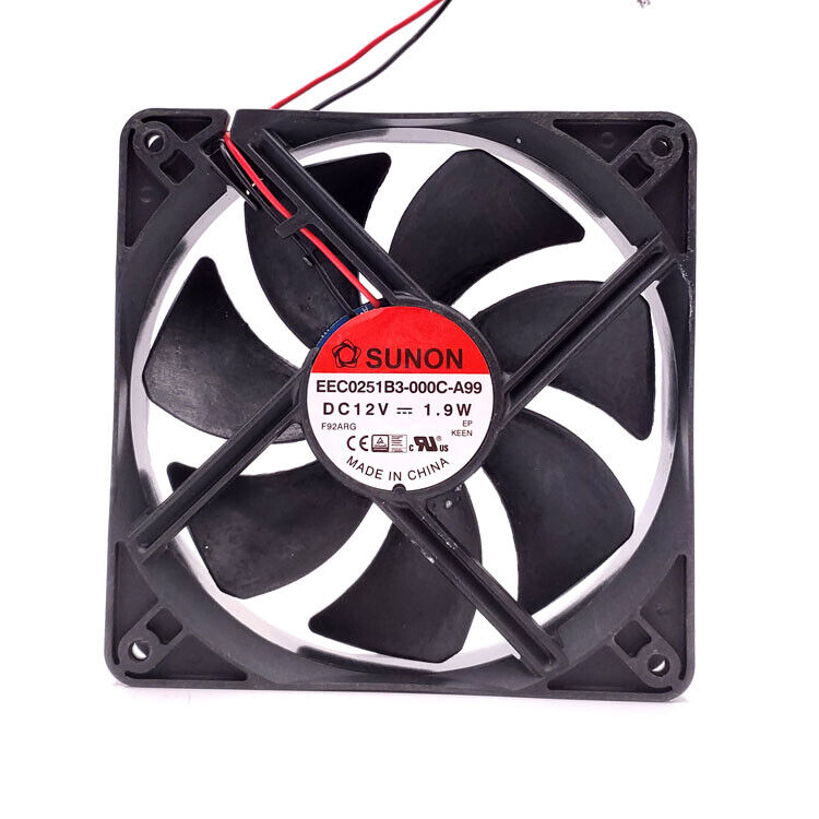 new 1PC 1.9W 12025 2pin Quiet host cooling fan EEC0251B3-000C-A99 DC12V 161mA - E-CONTOUR ELECTRONICS