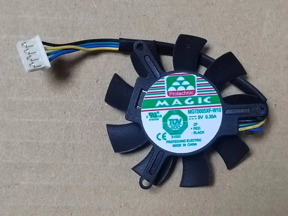 new 1PC 0.35A graphics card cooling fan 4 line MGT5005XF-W10 5V - GPUFORCE
