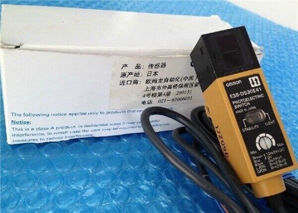 new 1PC Omron E3S-DS30E41 Photoelectric Sensor Switch 12-24VDC E3SDS30E41 - OMRON
