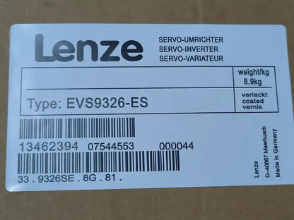 new 1PC Lenze EVS9326-ES EVS9326ES Servo Controller ping - LENZE