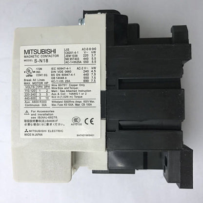new Mitsubishi S-N18 AC110V Contactor 1PC SN18 - MITSUBISHI