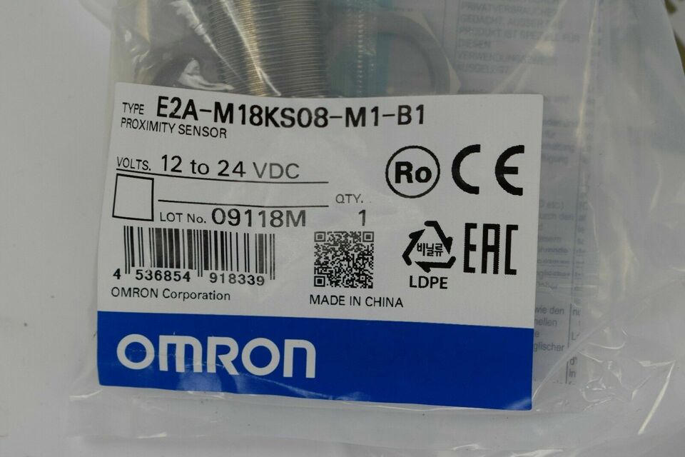 new Omron E2A-M18KS08-M1-B1 Proximity Sensor One E2AM18KS08M1B1 - OMRON