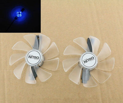 1PC LED Light Cooling Fan for Sapphire NITRO RX570 580 590 RX470 480 Card - SAPPHIRE