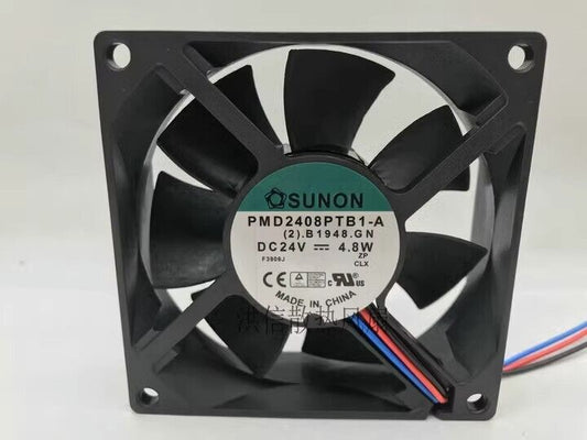 new 1 PCS fan 4.8W 8025 8cm 3 wire cooling fan PMD2408PTB1-A DC24V - PMD