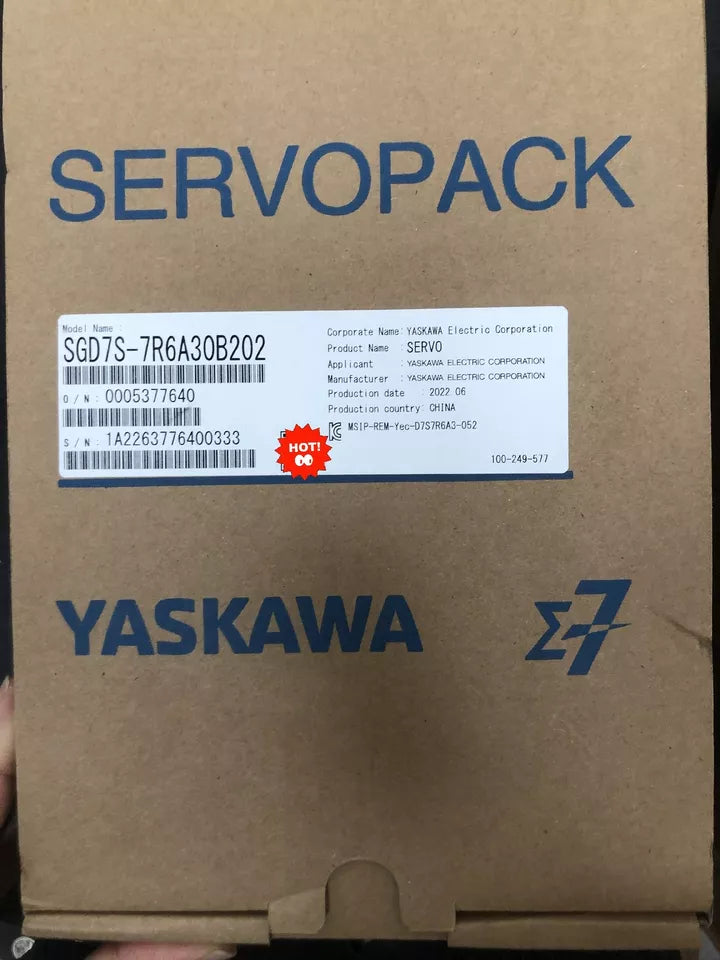new Yaskawa SGD7S-7R6A30B202 Servo Driver 1PC  SGD7S7R6A30B202
