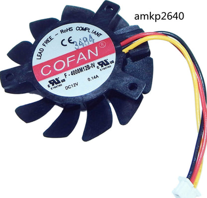 used 1PC for F-4008M12B-IV 3pin 40x40x8 mm IV DC12v 0.14A Fan - INDUSTRIAL COMPONENTS