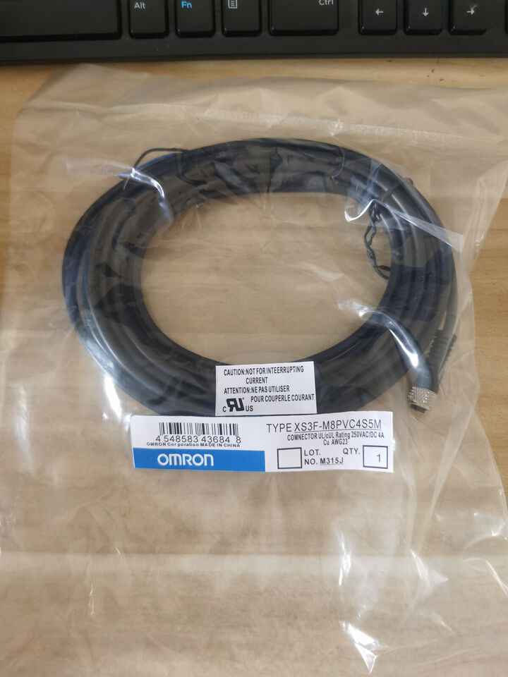 new Omron XS3F-M8PVC4S5M Connect Cable One XS3FM8PVC4S5M - OMRON