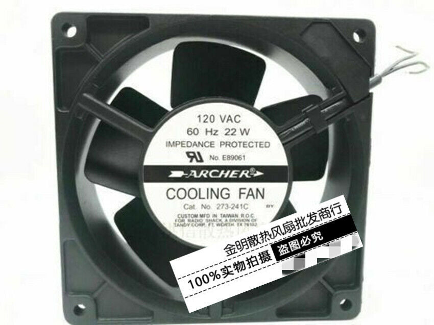 used 1 pcs COOLING FAN No 273-241C AC Cooling Fan 120VAC 60HZ 22W