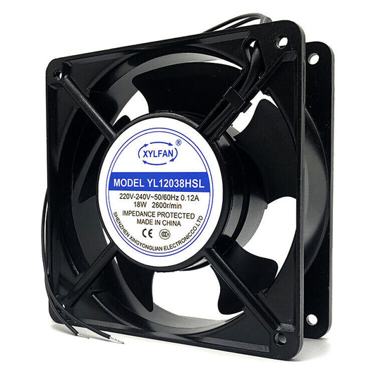 new 1PC 0.12A 18W 12038 12CM cabinet cooling fan YL12038HBL 220V - YUNLE