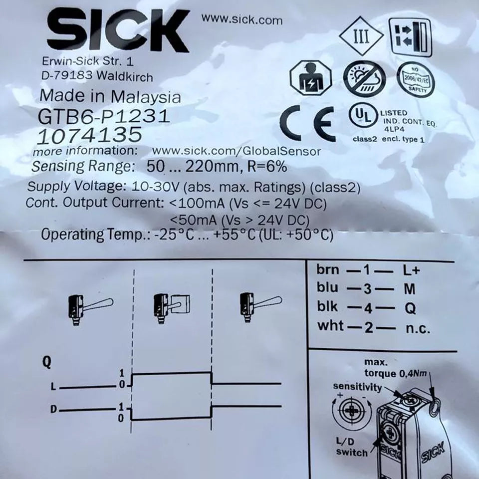 new 1PC Sick GTB6-P1231 Photoelectric Sensor GTB6P1231 - OMRON