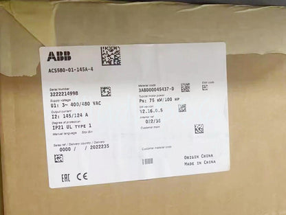 new 1PC ABB ACS580-01-145A-4 Inverter ACS58001145A4 75Kw ping - ABB