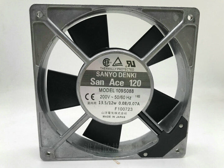 new 1PCS Fan 109S088 200V 13.5 12W 12025 12CM aluminum frame AC cooling fan - KOEED