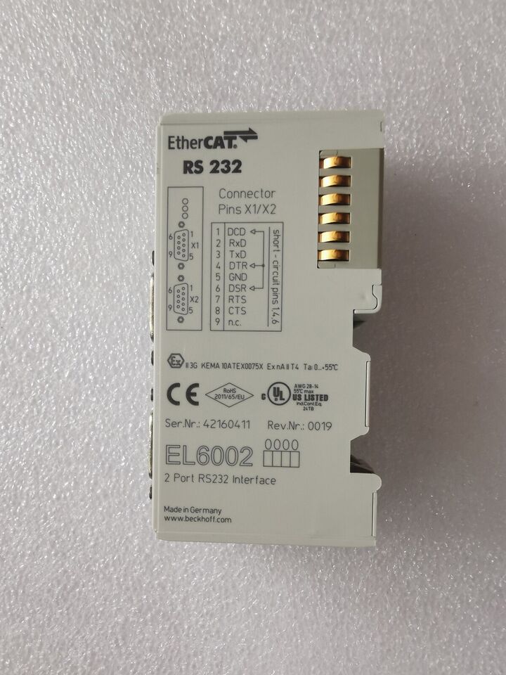 new 1PC  BECKHOFF EL6002 PLC In Box ping EL 6002